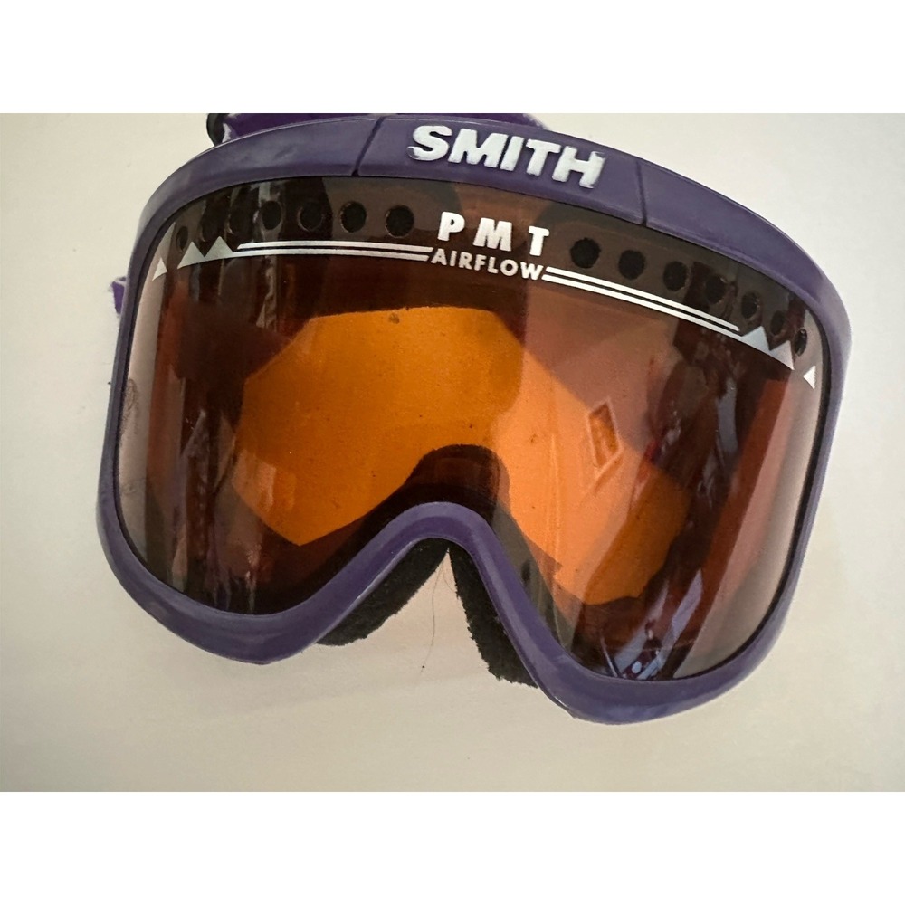 SMITH PMT Airflow Ski Goggles - Teardrop Shape - Foam Membrane - purple strap